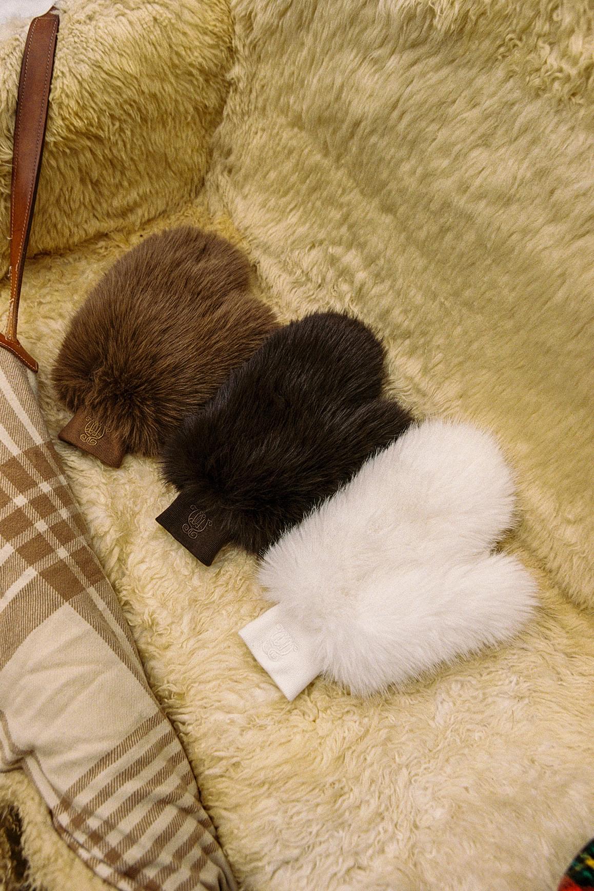 Frost Faux Fur Mittens