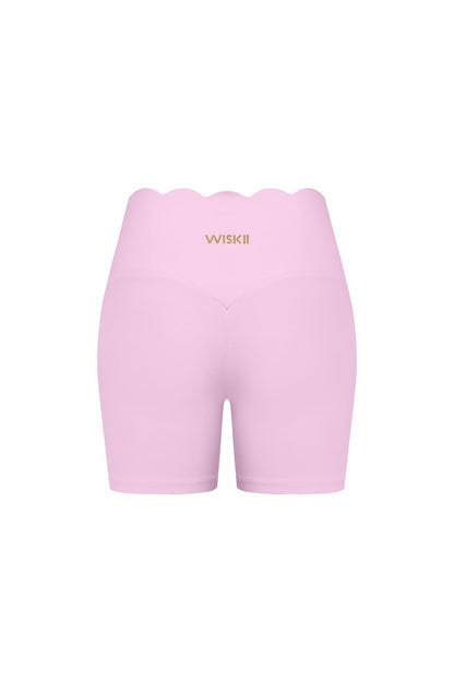 High-Waist Scallop Scrunch Short