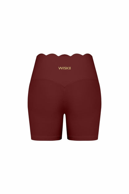 High-Waist Scallop Scrunch Short