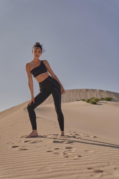 One-shoulder Laser Cut Sports Bra