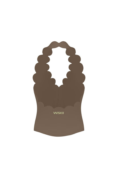 Riviera Scallop Halter Bra Tank