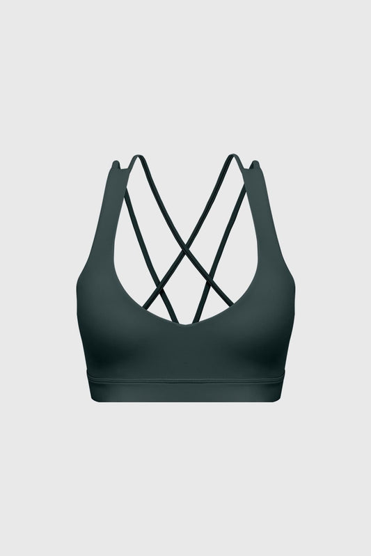 Scoop Neck Crossback Bra
