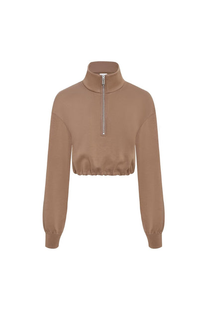 Serene Cropped Half-Zip Pullover