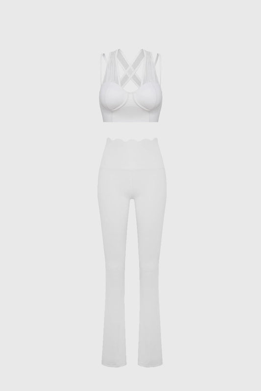 Victoria Corset Bra & High-waist Flare Legging