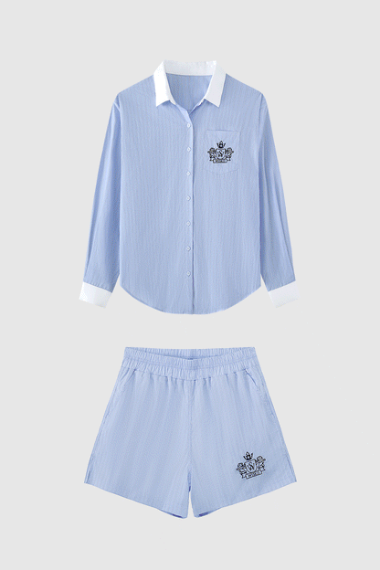 Riviera Relaxed Cotton Shirt & Riviera High Waist Cotton Short