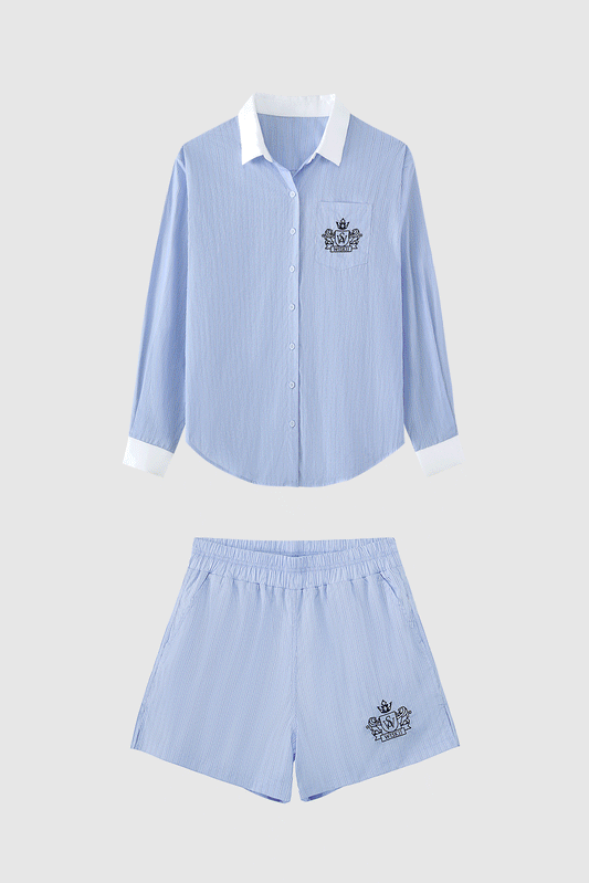 Riviera Relaxed Cotton Shirt & Riviera High Waist Cotton Short