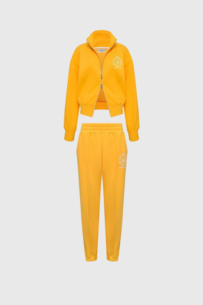 Wiskii Two-Way Zipper Jacket & Relaxed High-Waist Jogger