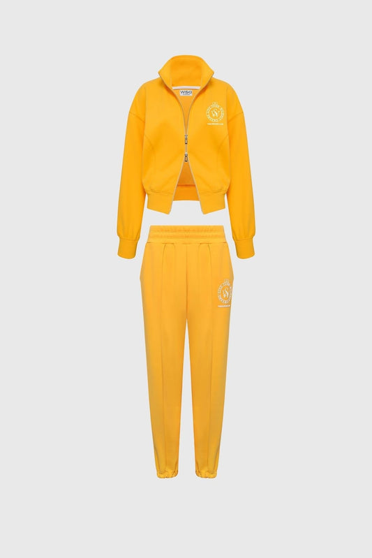 Wiskii Two-Way Zipper Jacket & Relaxed High-Waist Jogger